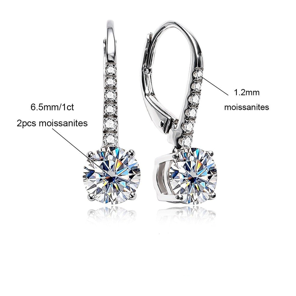 Brinco Gota Brilhante Moissanite Moissanite - Momi Jewel