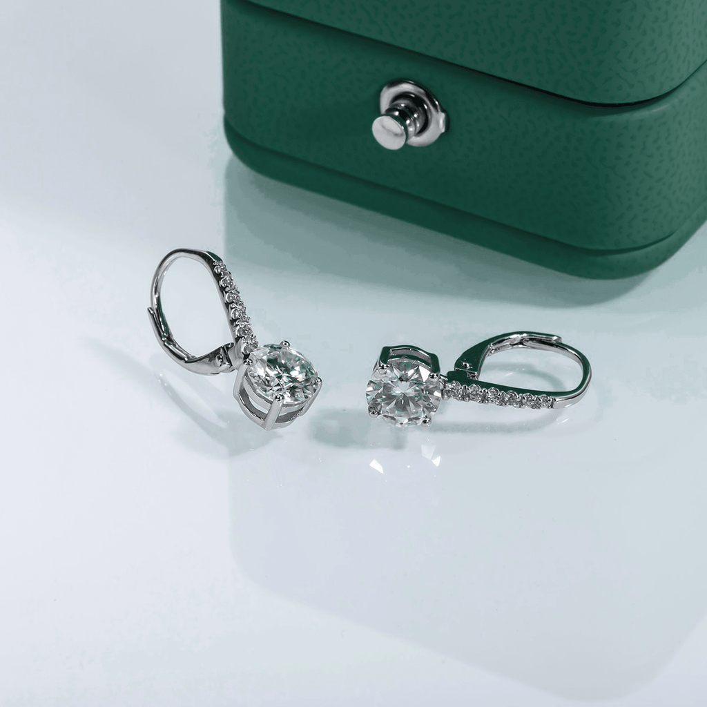 Brinco Gota Brilhante Moissanite Moissanite - Momi Jewel