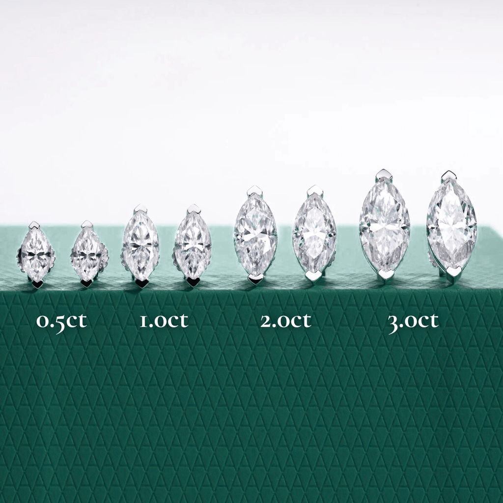Brinco Navete Moissanite Moissanite - Momi Jewel
