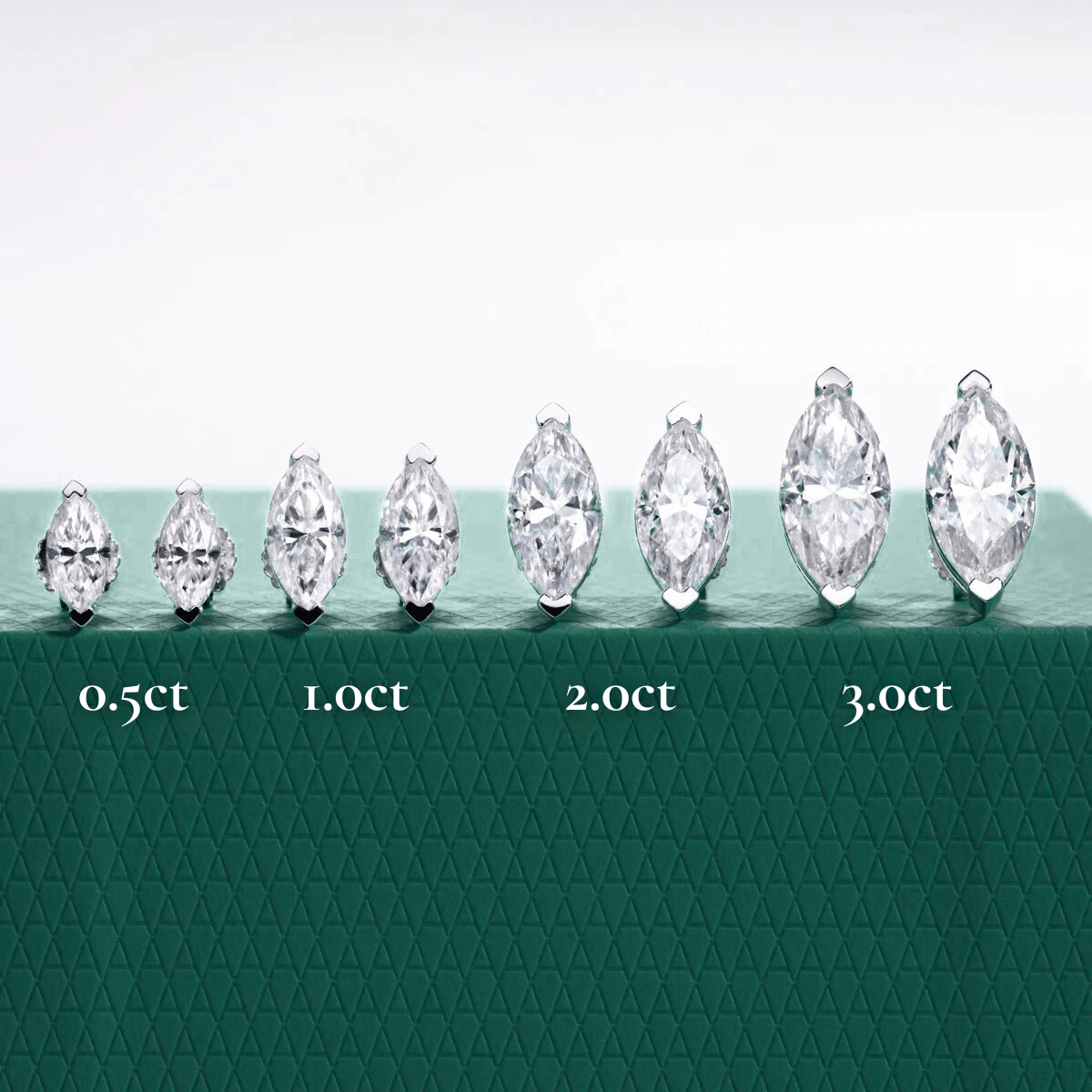 Brinco Navete Moissanite Moissanite - Momi Jewel