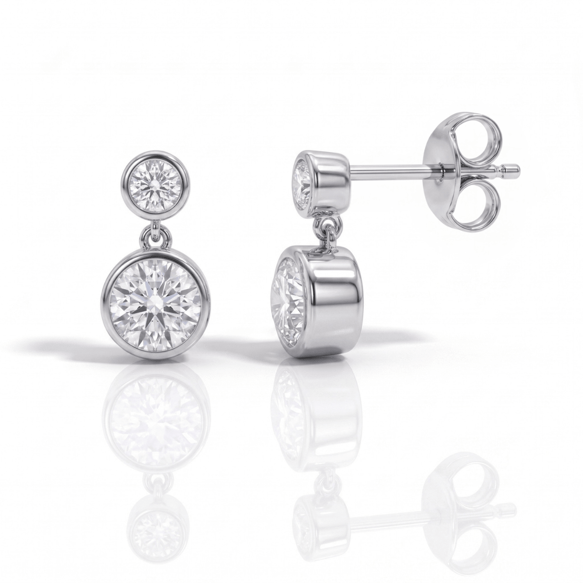 Brinco Par de Luz Moissanite Moissanite - Momi Jewel