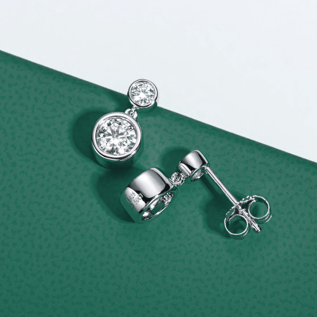 Brinco Par de Luz Moissanite Moissanite - Momi Jewel