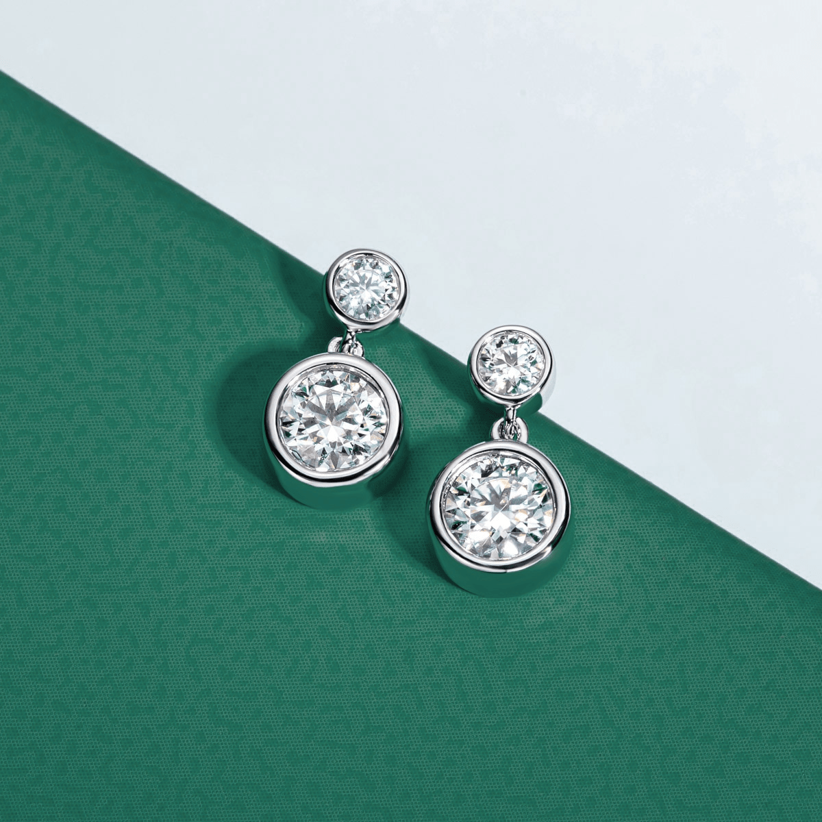 Brinco Par de Luz Moissanite Moissanite - Momi Jewel