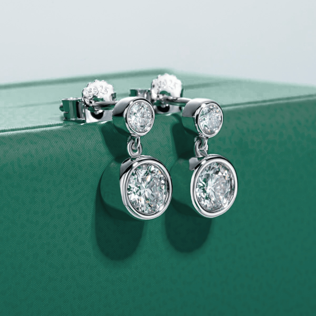 Brinco Par de Luz Moissanite Moissanite - Momi Jewel
