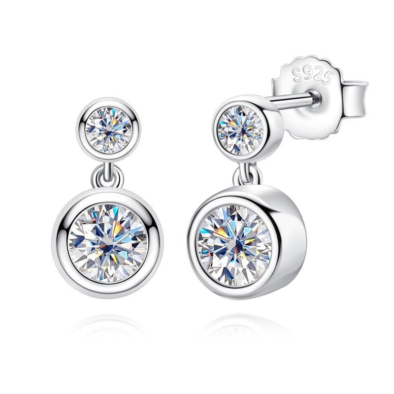 Brinco Par de Luz Moissanite Moissanite - Momi Jewel