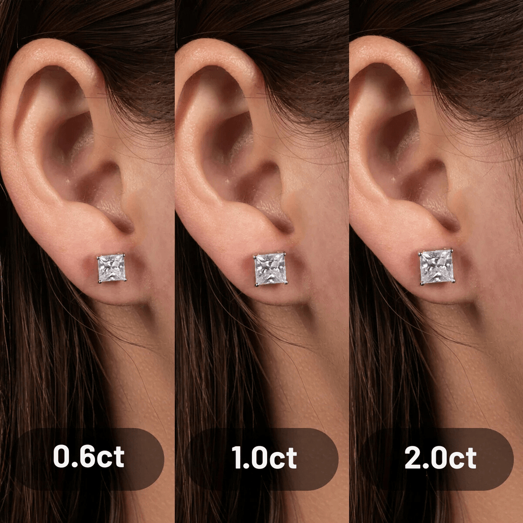 Brinco Princesa Haste em Ouro 10k Moissanite - Momi Jewel