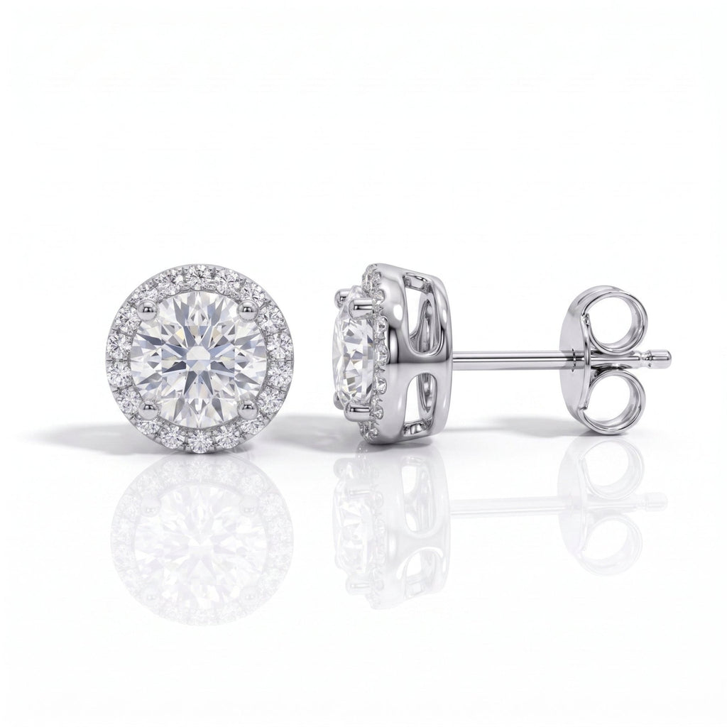 Brinco Round Moissanite Moissanite - Momi Jewel