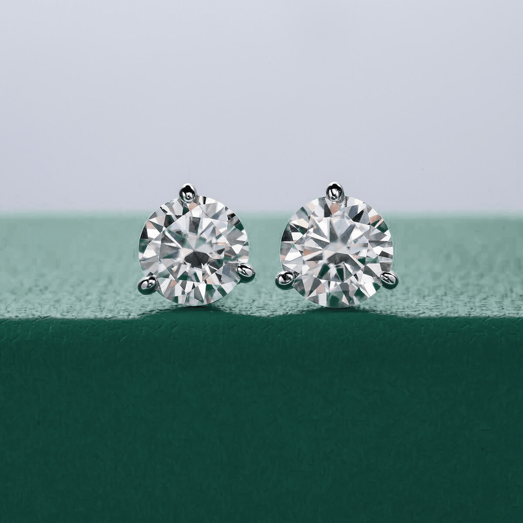 Brinco Solitário 3 Garras Moissanite Moissanite - Momi Jewel