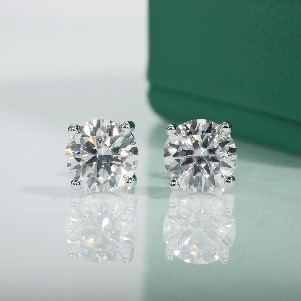 Brinco Solitário 4 Garras Moissanite Moissanite - Momi Jewel