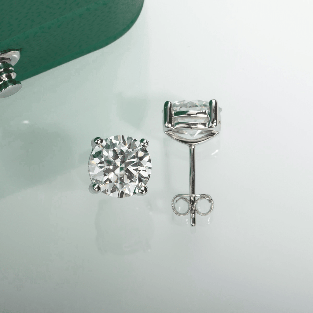 Brinco Solitário 4 Garras Moissanite Moissanite - Momi Jewel