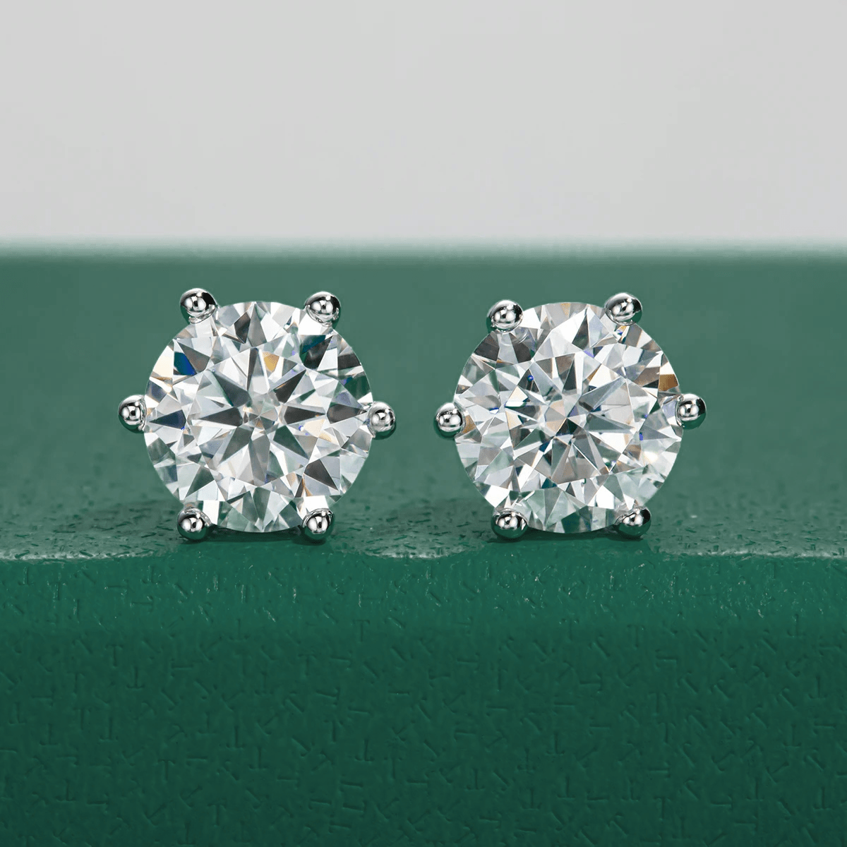 Brinco Solitário 6 Garras Moissanite Moissanite - Momi Jewel