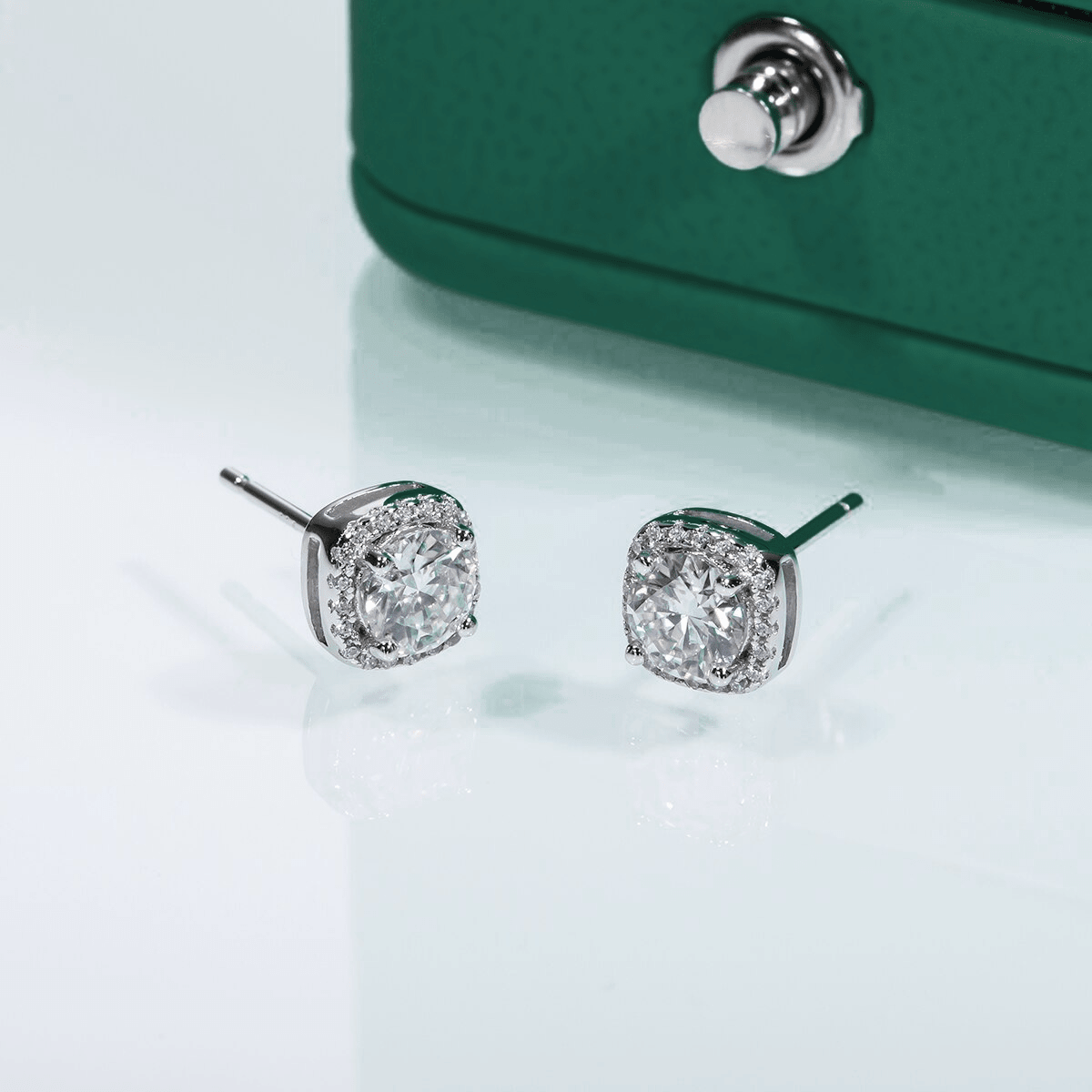 Brinco Square Moissanite Moissanite - Momi Jewel