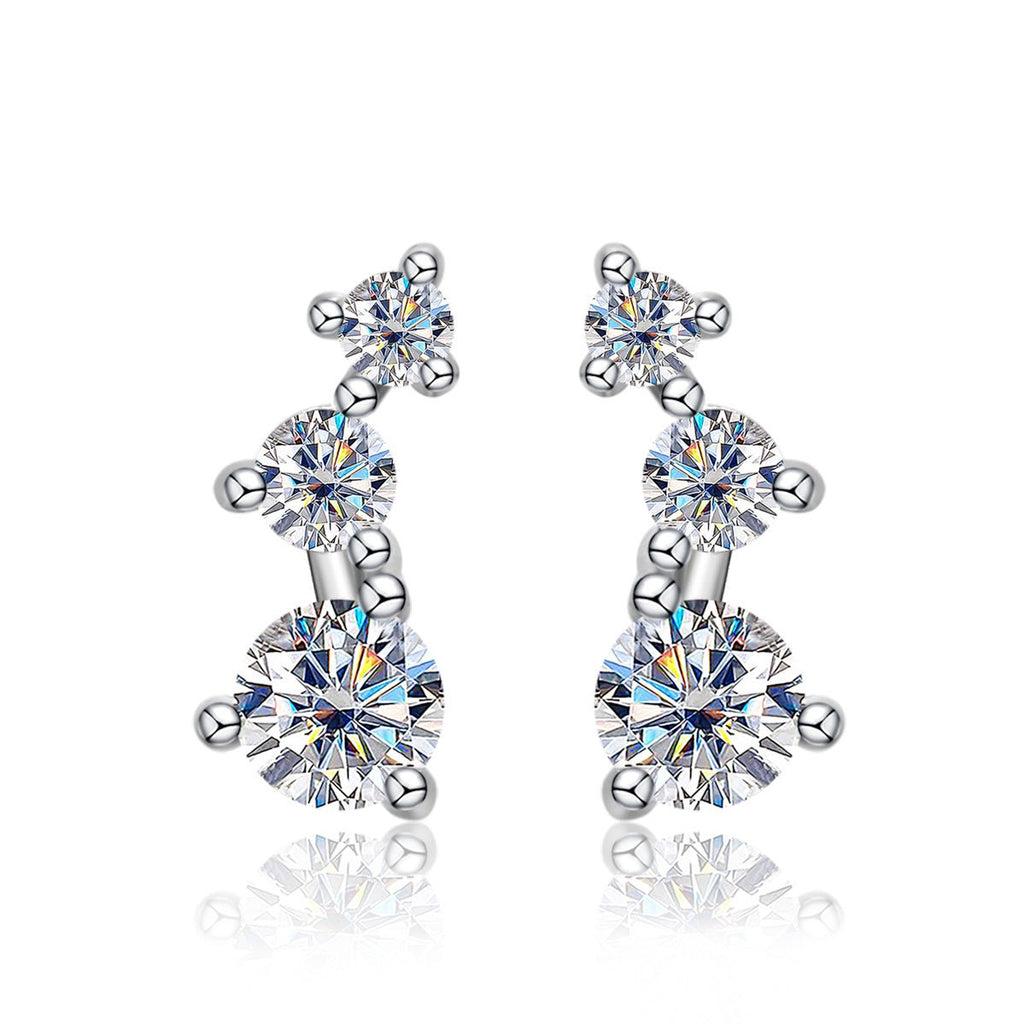 Brinco Trio Moissanite Moissanite - Momi Jewel