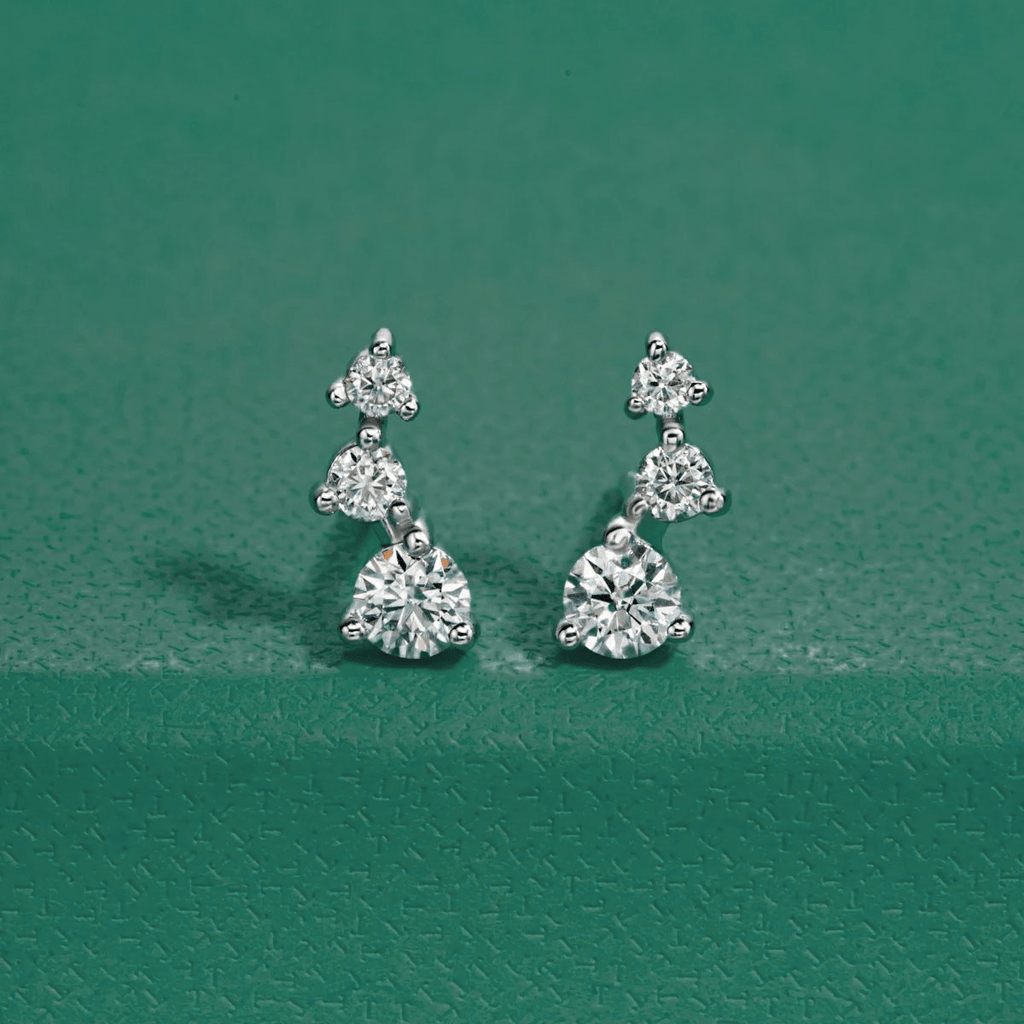 Brinco Trio Moissanite Moissanite - Momi Jewel