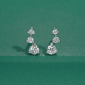 Brinco Trio Moissanite Moissanite - Momi Jewel