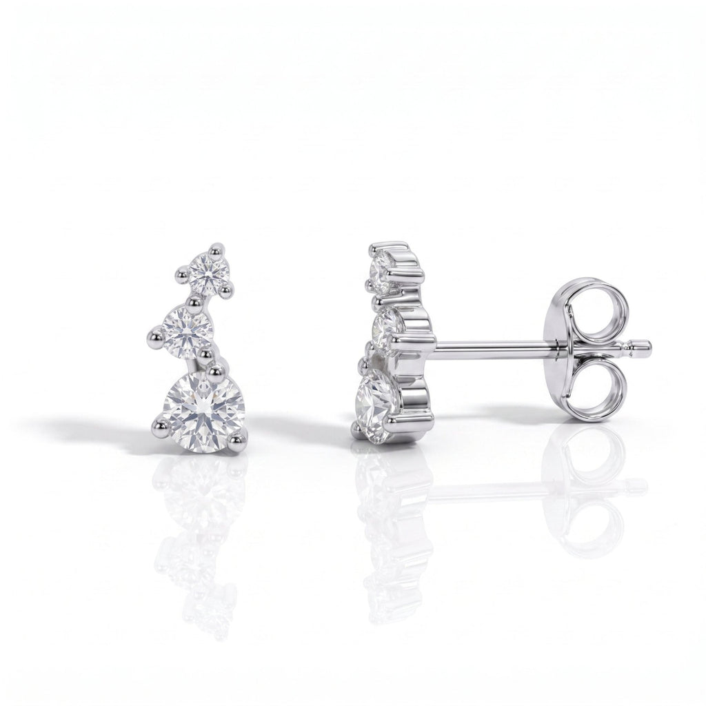 Brinco Trio Moissanite Moissanite - Momi Jewel