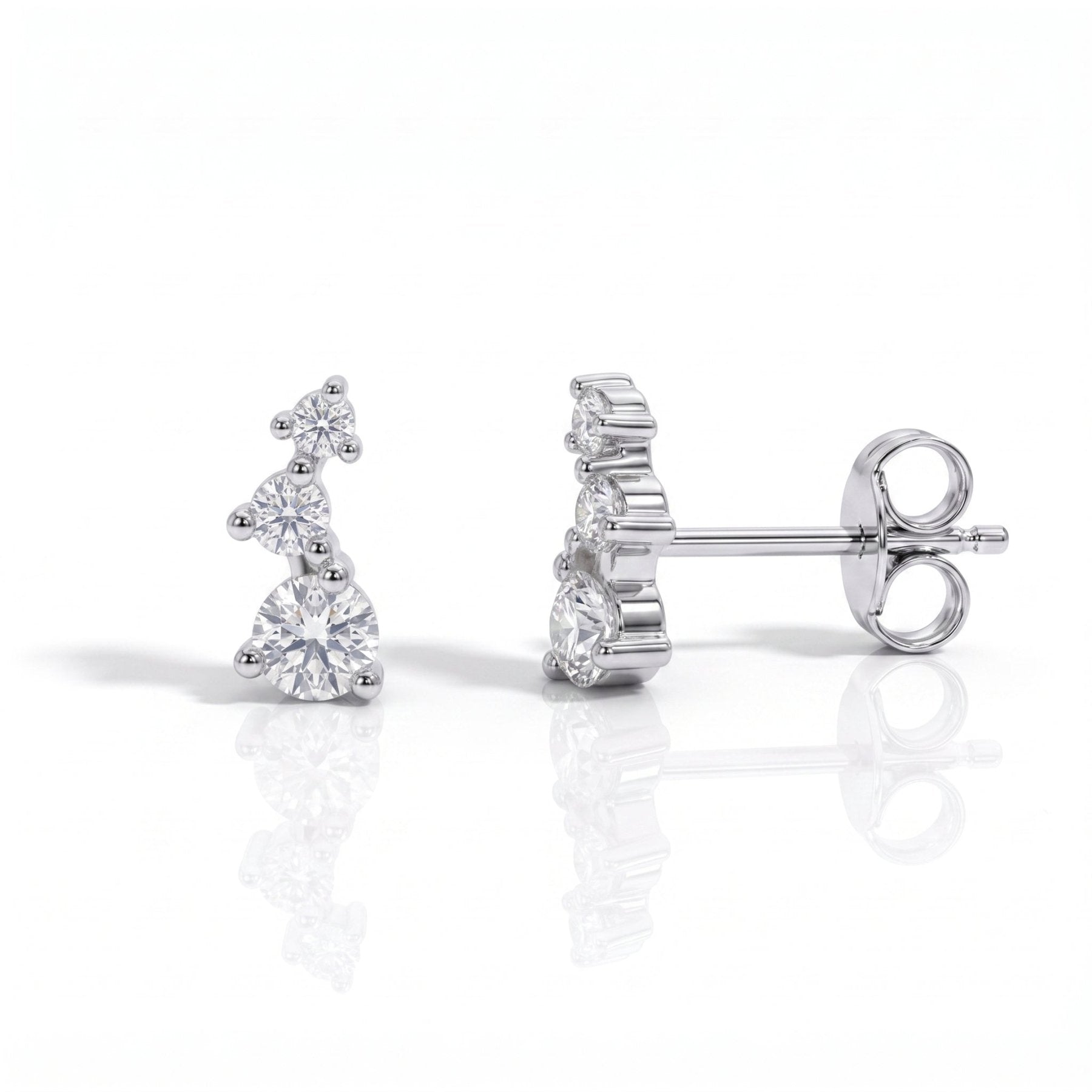 Brinco Trio Moissanite Moissanite - Momi Jewel