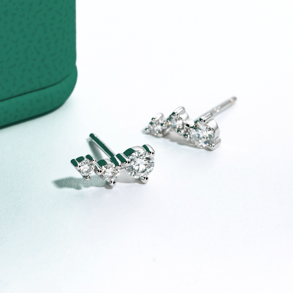 Brinco Trio Moissanite Moissanite - Momi Jewel