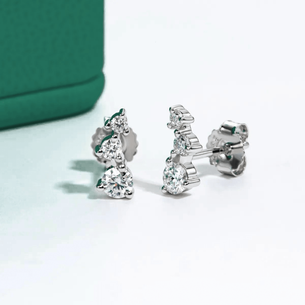 Brinco Trio Moissanite Moissanite - Momi Jewel