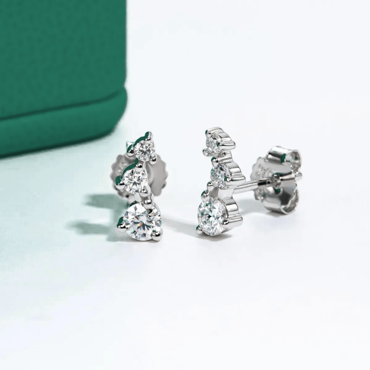Brinco Trio Moissanite Moissanite - Momi Jewel