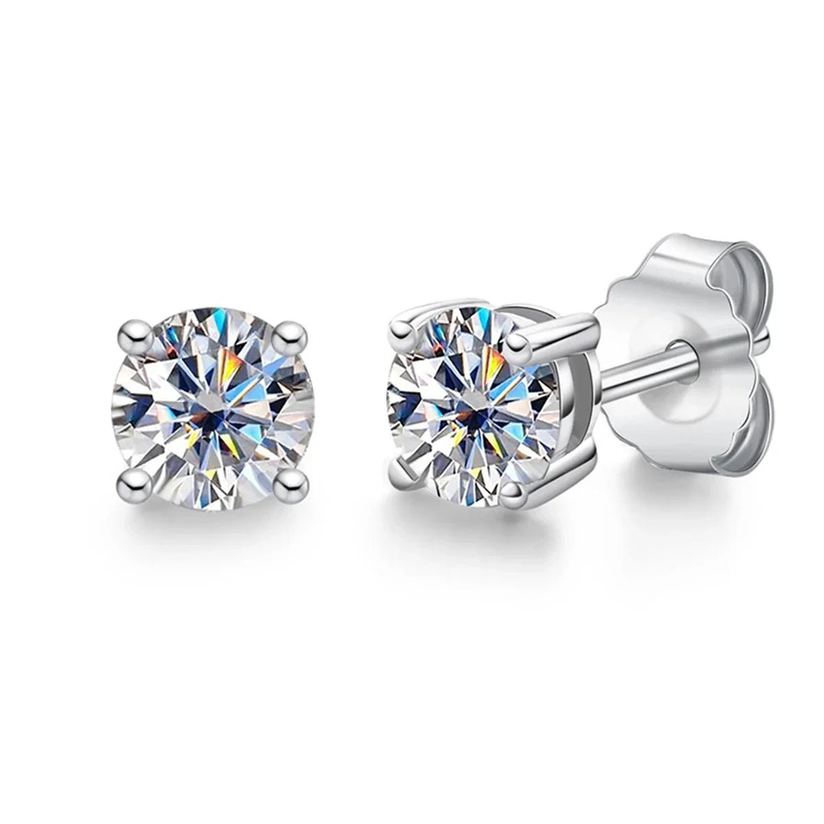 Brincos 4mm Moissanite Moissanite - Momi Jewel