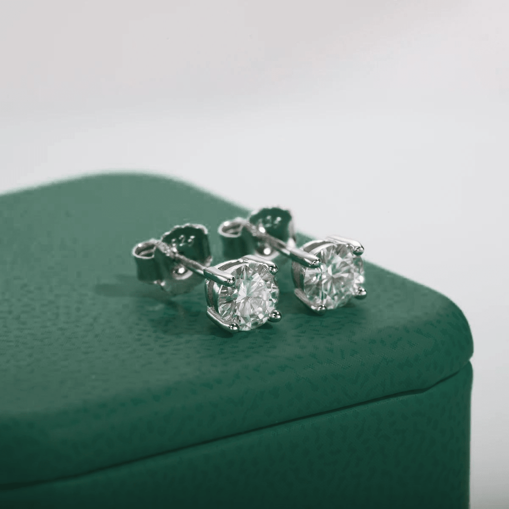 Brincos 4mm Moissanite Moissanite - Momi Jewel