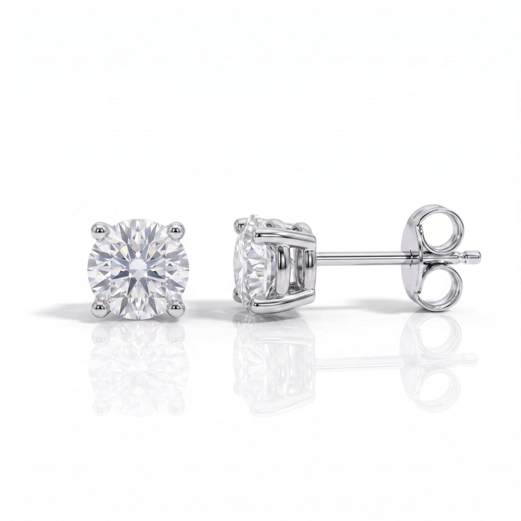 Brincos 4mm Moissanite Moissanite - Momi Jewel