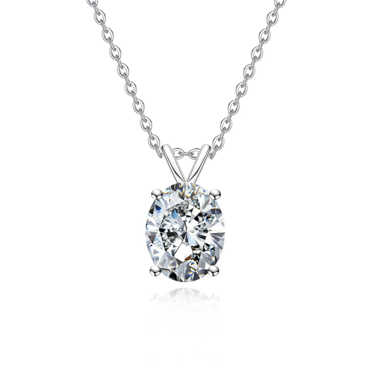 Colar Oval Moissanite