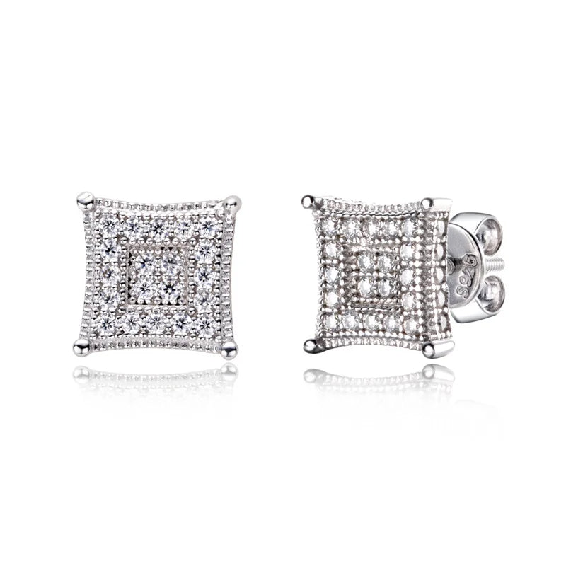 Brinco Quadrille Moissanite Moissanite Brincos