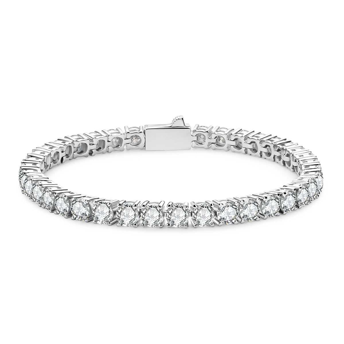 Pulseira Riviera 4.0mm Moissanite Pulseira