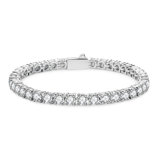 Pulseira Riviera 4.0mm Moissanite Pulseira
