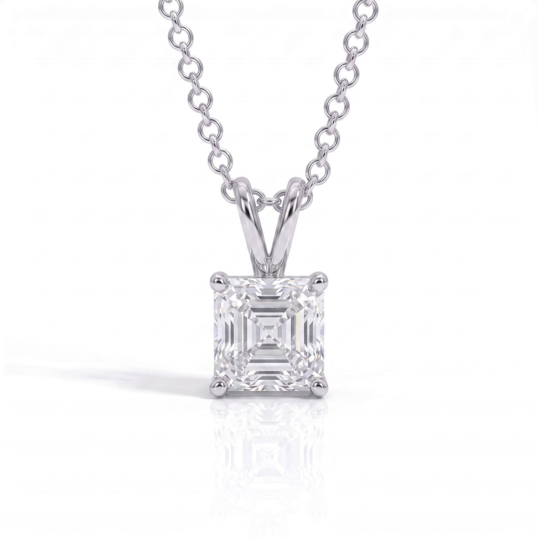 Colar Asscher Moissanite Moissanite - Momi Jewel