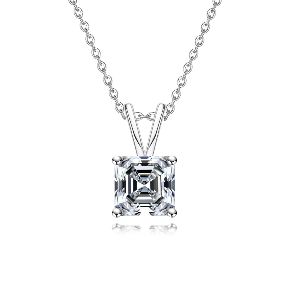 Colar Asscher Moissanite Moissanite - Momi Jewel