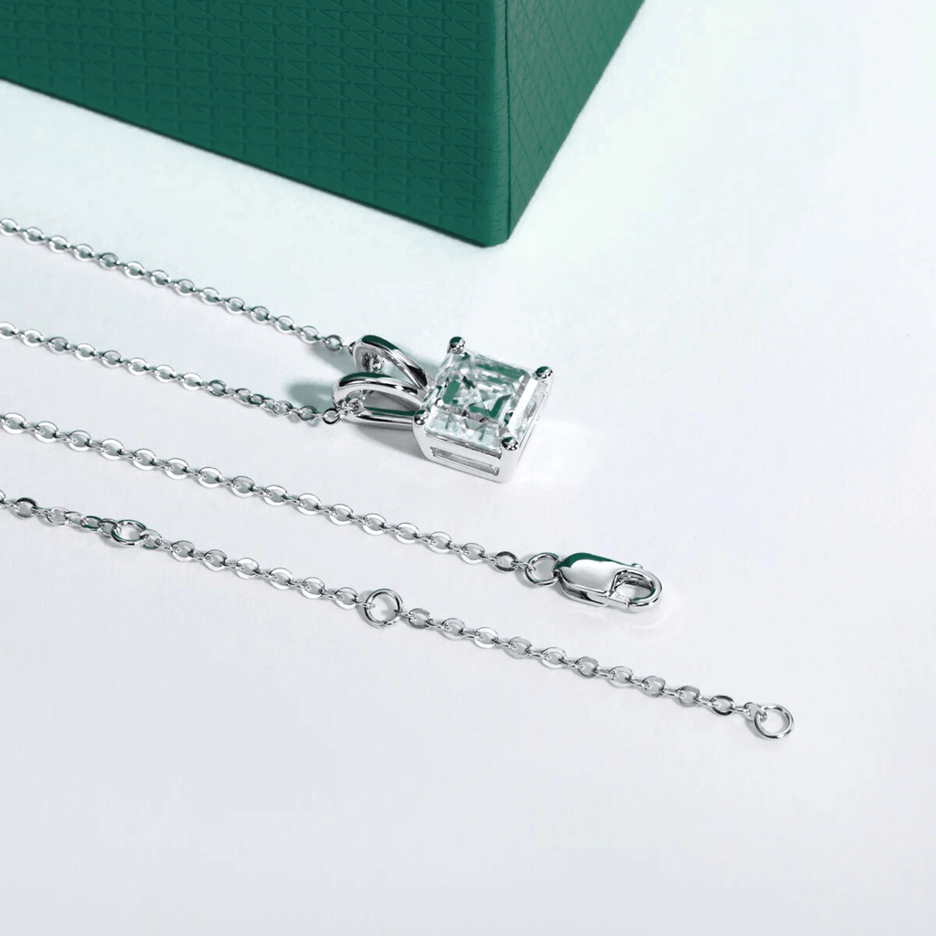 Colar Asscher Moissanite Moissanite - Momi Jewel