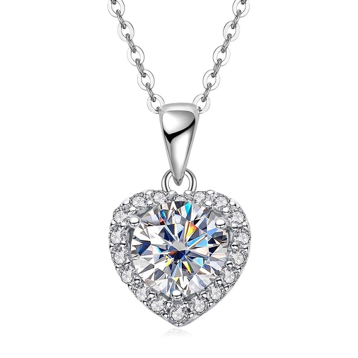 Colar Coração Moissanite Moissanite - Momi Jewel