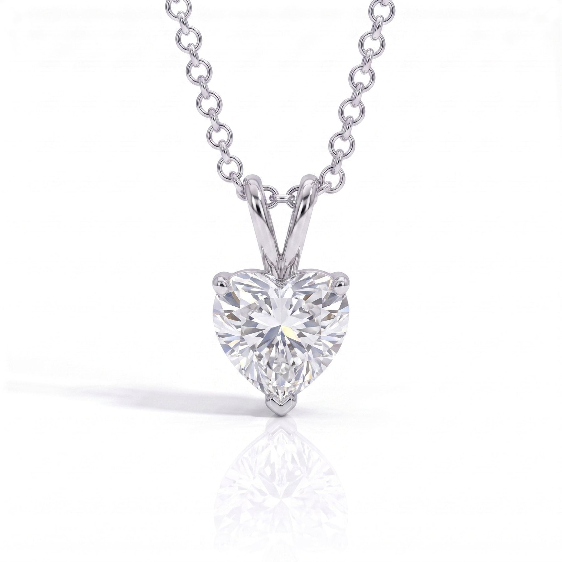 Colar Coração Moissanite Moissanite - Momi Jewel