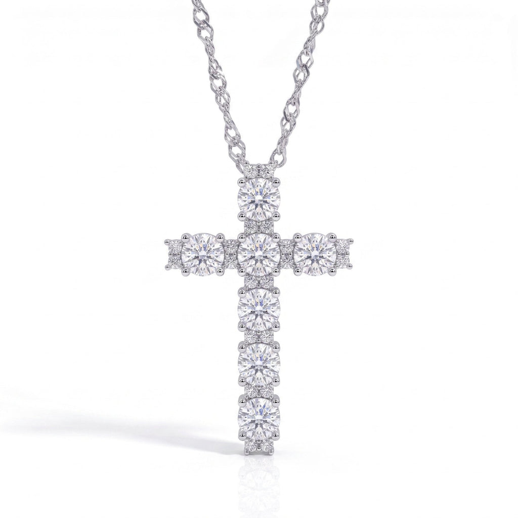 Colar Cruz Moissanite Moissanite - Momi Jewel