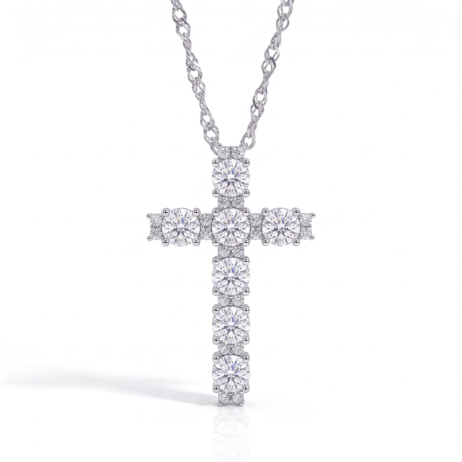 Colar Cruz Moissanite Moissanite - Momi Jewel