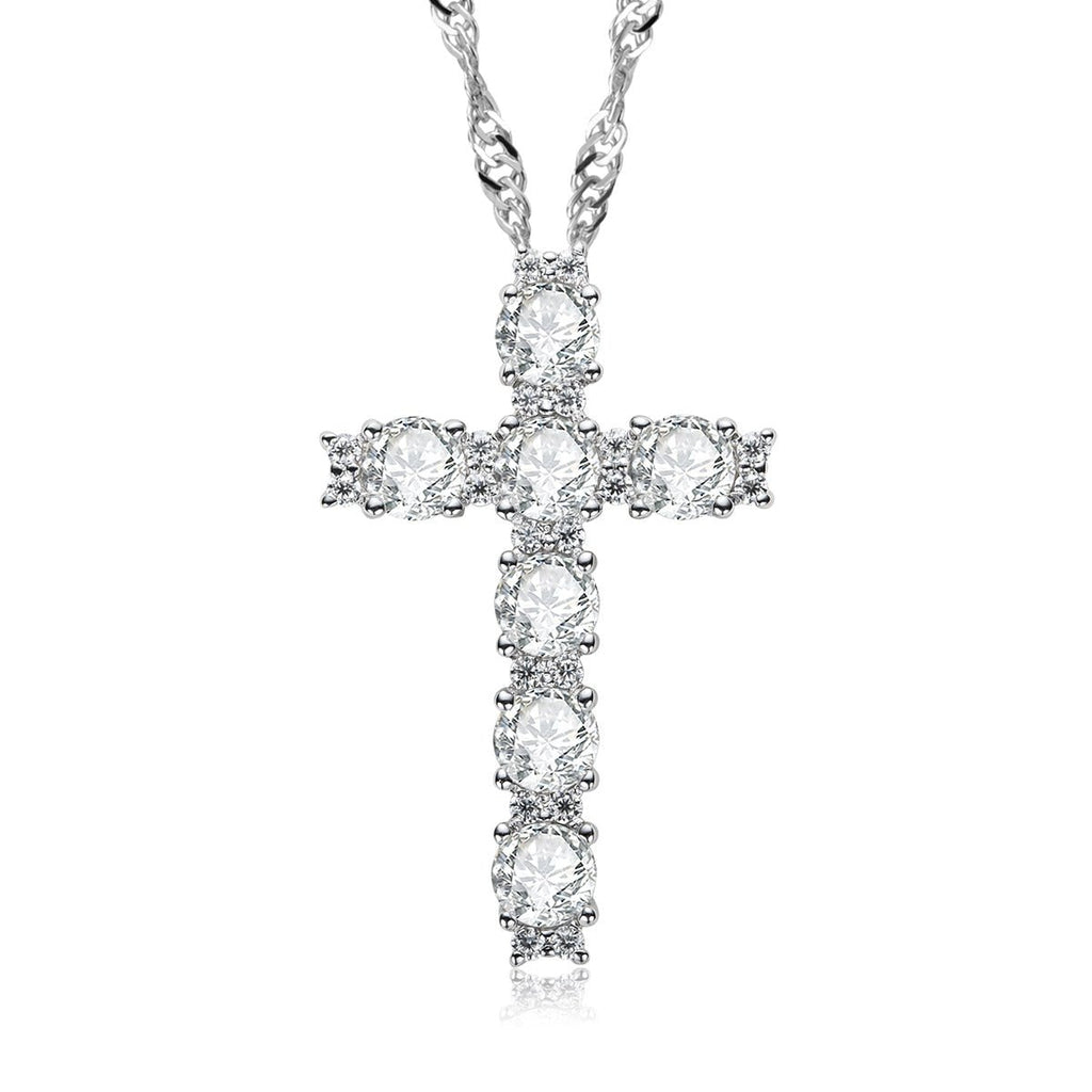 Colar Cruz Moissanite Moissanite - Momi Jewel