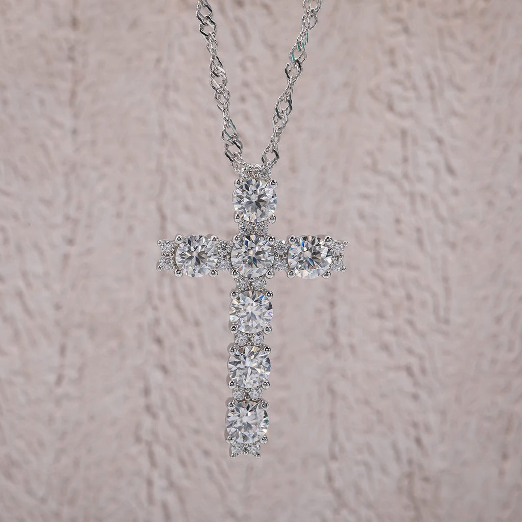 Colar Cruz Moissanite Moissanite - Momi Jewel