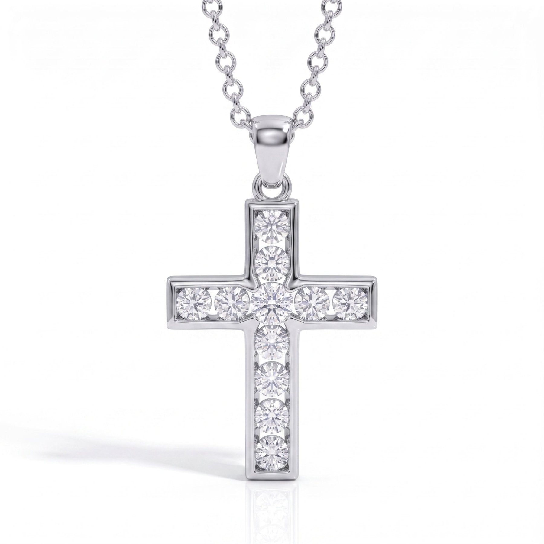 Colar Cruz Preciosa Moissanite Moissanite - Momi Jewel