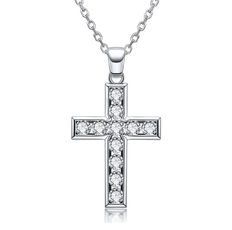 Colar Cruz Preciosa Moissanite Moissanite - Momi Jewel