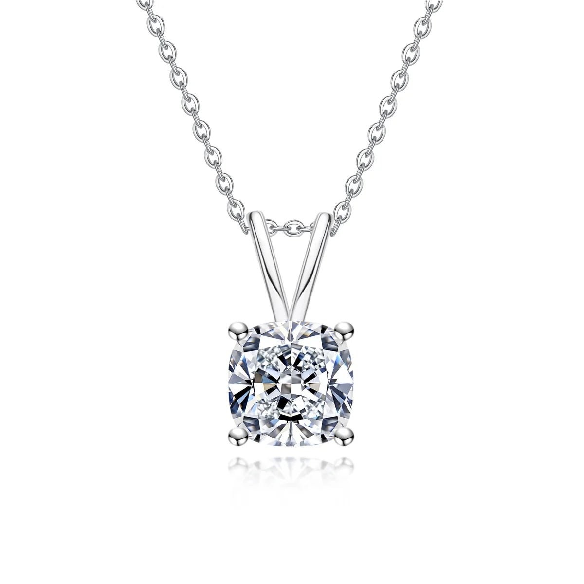 Colar Cushion Moissanite Moissanite - Momi Jewel