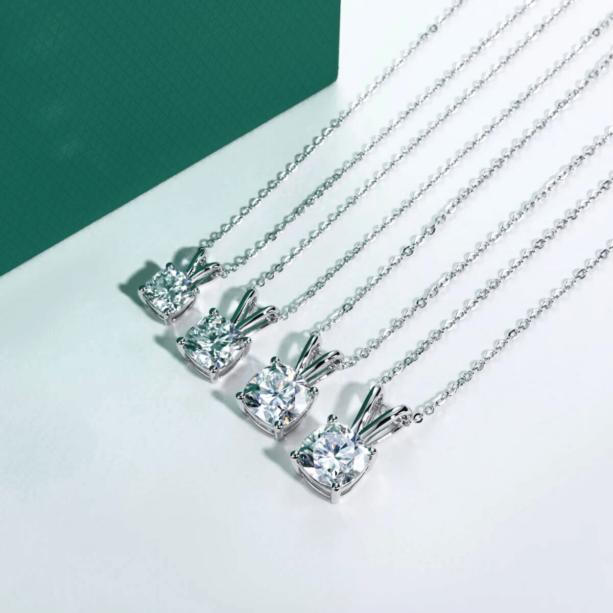 Colar Cushion Moissanite Moissanite - Momi Jewel