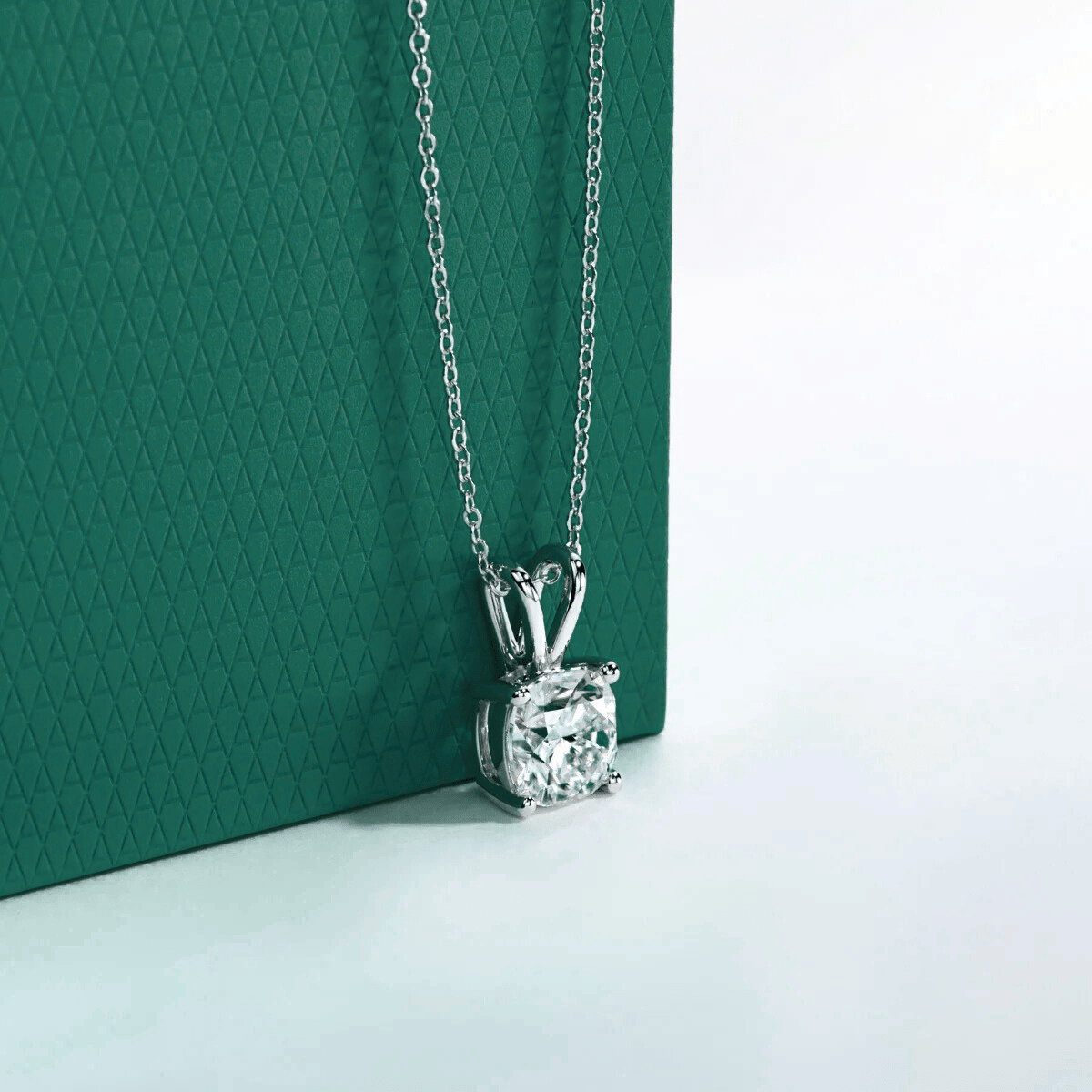 Colar Cushion Moissanite Moissanite - Momi Jewel