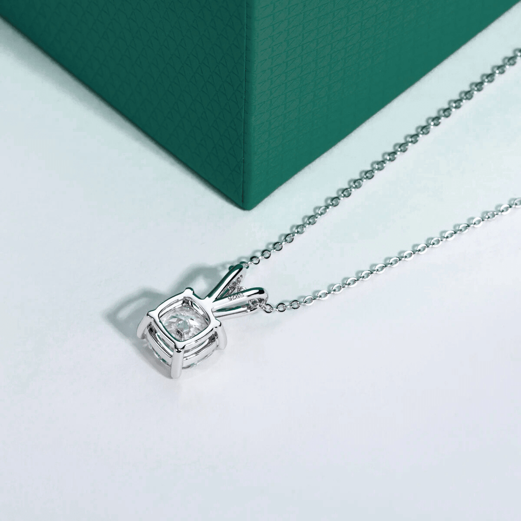 Colar Cushion Moissanite Moissanite - Momi Jewel