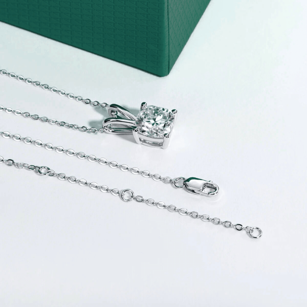 Colar Cushion Moissanite Moissanite - Momi Jewel