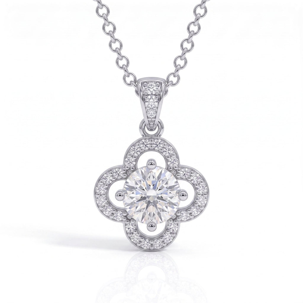 Colar Flower Moissanite Moissanite - Momi Jewel