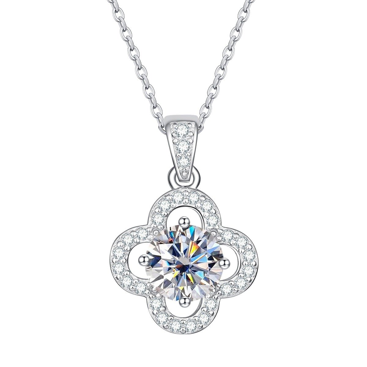Colar Flower Moissanite Moissanite - Momi Jewel