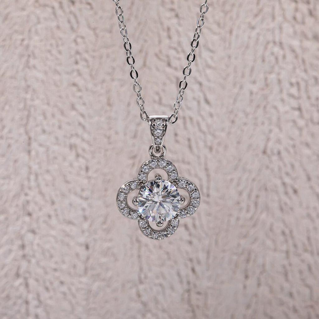 Colar Flower Moissanite Moissanite - Momi Jewel